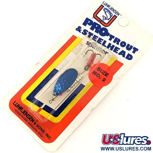  Luhr Jensen Pro Trout 2, карбований синій, 4 г, блешня оберталка (вертушка) #11345