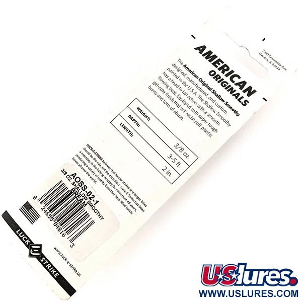  Luck E Strike Shallow Smoothy, Brown Tiger, 11 г, воблер #11348