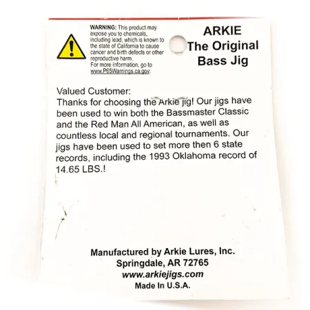 Arkie Lures Незачіпляйка Arkie Bass Jig, чорний/синій, 7 г, до рибалки #11353