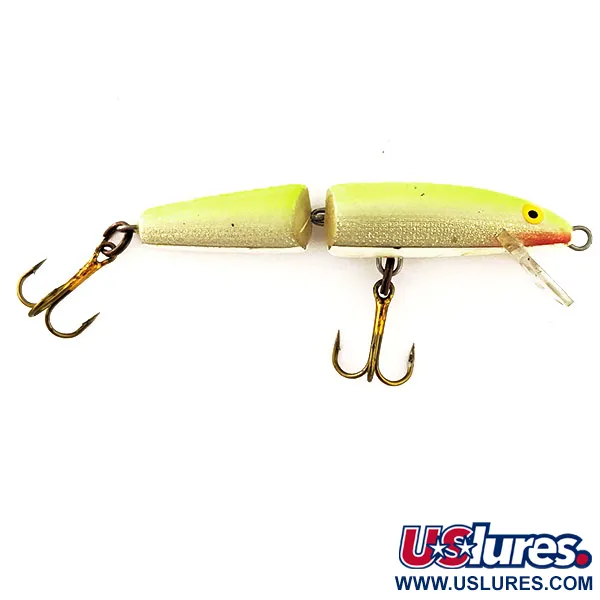 Rapala Jointed J7, Шартрез, 4 г, воблер #11373