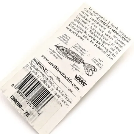 Northland Macho Minnow, пількер, червоний/зелений/золото, 14 г, блесна коливалка (колебалка) #11395