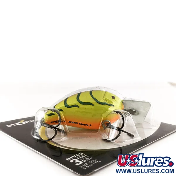 Storm Arashi Silent Square 3 UV (світиться в ультрафіолеті), Mossy Chartreuse Craw, 14 г, воблер #11413