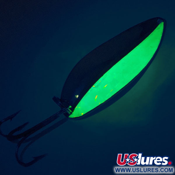  Main liner UV (світиться в ультрафіолеті), нікель/зелений, 21 г, блесна коливалка (колебалка) #11434
