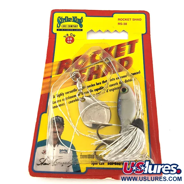  Strike King Rocket Shad Spinnerbait, срібло, 11 г, до рибалки #11448