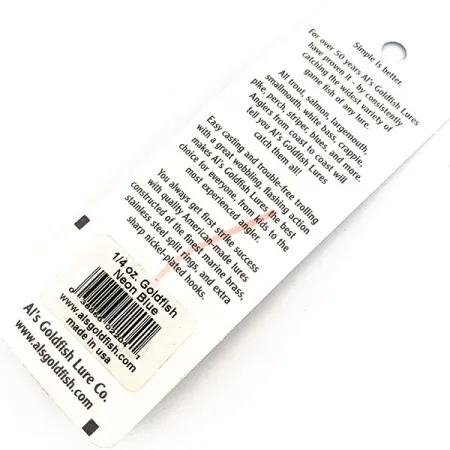 Al's gold fish, нікель/синій, 7 г, блесна коливалка (колебалка) #11524