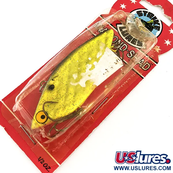  Strike King Diamond Shad UV (світиться в ультрафіолеті), Шартрез, 14 г, воблер #11551