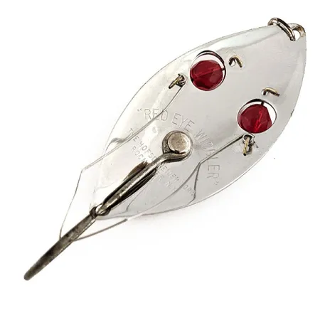 Hofschneider Незачіпляйка Red Eye Wiggler, нікель/червоний, 25 г, блесна коливалка (колебалка) #11561