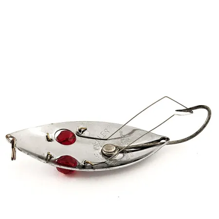 Hofschneider Незачіпляйка Red Eye Wiggler, нікель/червоний, 25 г, блесна коливалка (колебалка) #11561