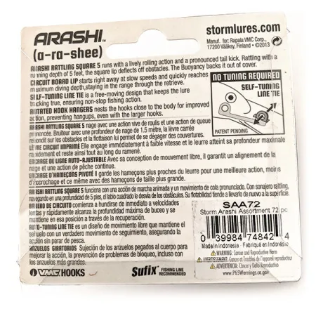 Storm Arashi Rattling Square 5, Red Craw, 18 г, воблер #11672