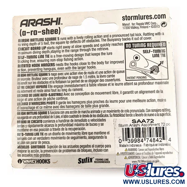 Storm Arashi Rattling Square 5, Red Craw, 18 г, воблер #11672