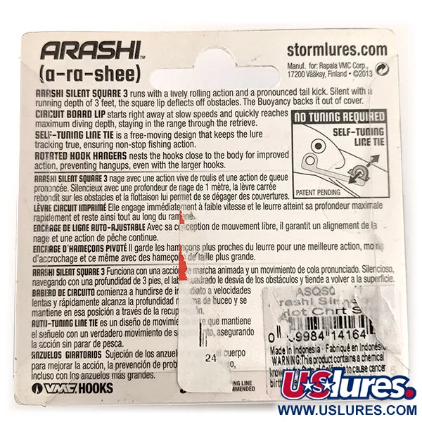 Storm Arashi Silent Square 3, Hot Chartreuse Shad, 14 г, воблер #11674