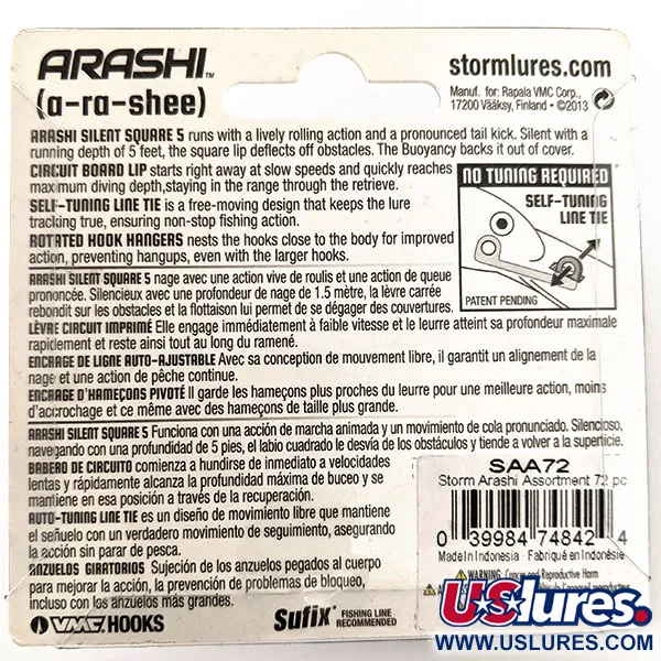 Storm Arashi Silent Square 5, Pro Blue, 18 г, воблер #11677