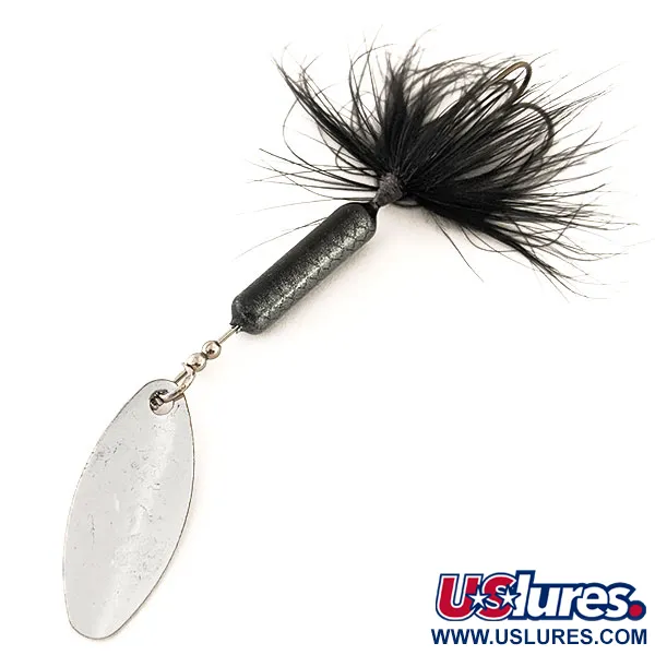 Yakima Bait Worden’s Original Rooster Tail, срібло/чорний, 4,7 г, блешня оберталка (вертушка) #11784