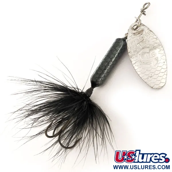 Yakima Bait Worden’s Original Rooster Tail, срібло/чорний, 4,7 г, блешня оберталка (вертушка) #11784