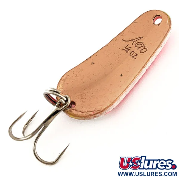 Aeroplane Spinner Aero UV (світиться в ультрафіолеті), рожевий/білий/мідь, 7 г, блесна коливалка (колебалка) #11791