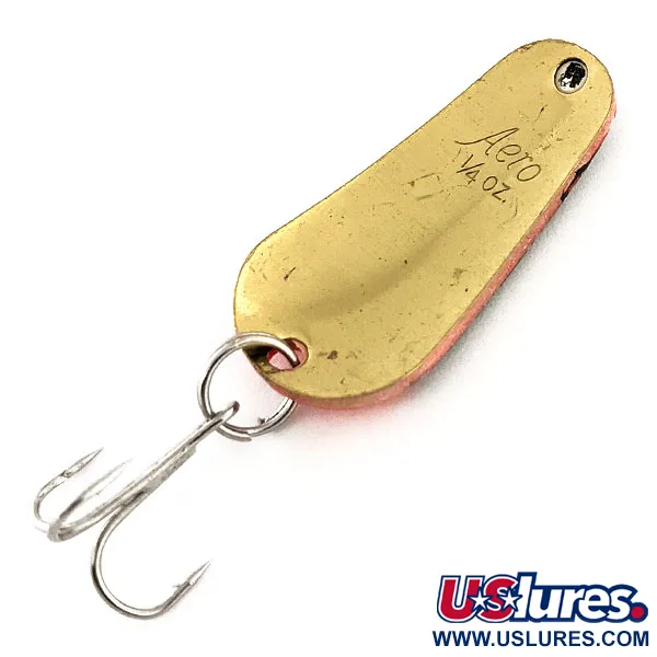 Aeroplane Spinner Aero UV (світиться в ультрафіолеті), червоний/чорний/золото, 7 г, блесна коливалка (колебалка) #11793