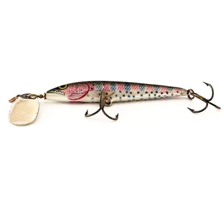 Blue Fox Vibrax Minnow Spin 2, срібло/райдужна форель, 12 г, блешня оберталка (вертушка) #11808