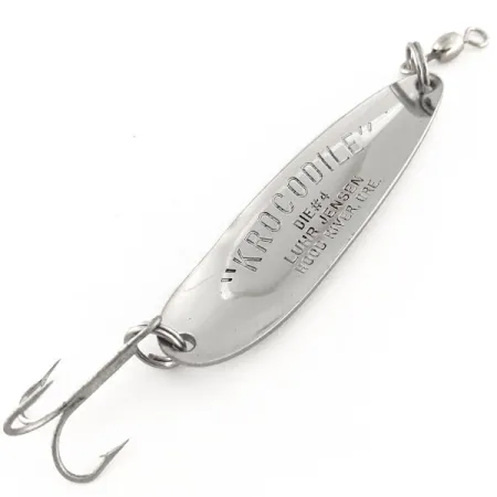 Luhr Jensen Krocodile DIE #4, нікель/синій, 14 г, блесна коливалка (колебалка) #11868