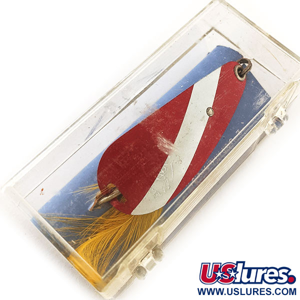  Вінтажна незачіпляйка Rex Spoon виробництва Weezel bait, червоний/білий, 12,5 г, блесна коливалка (колебалка) #11937