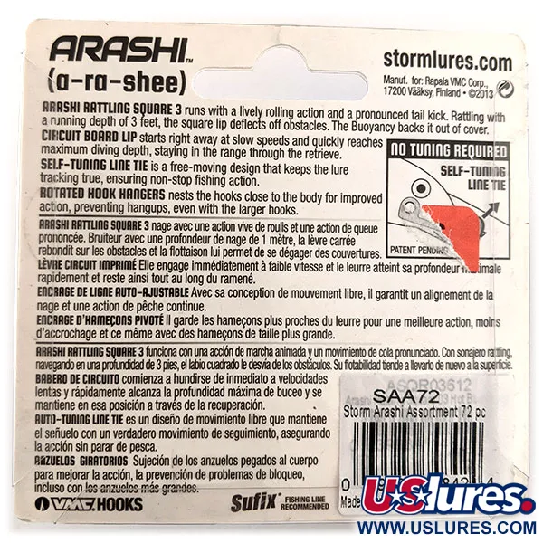 Storm Arashi Rattling Square 3, 14 г, воблер #11952