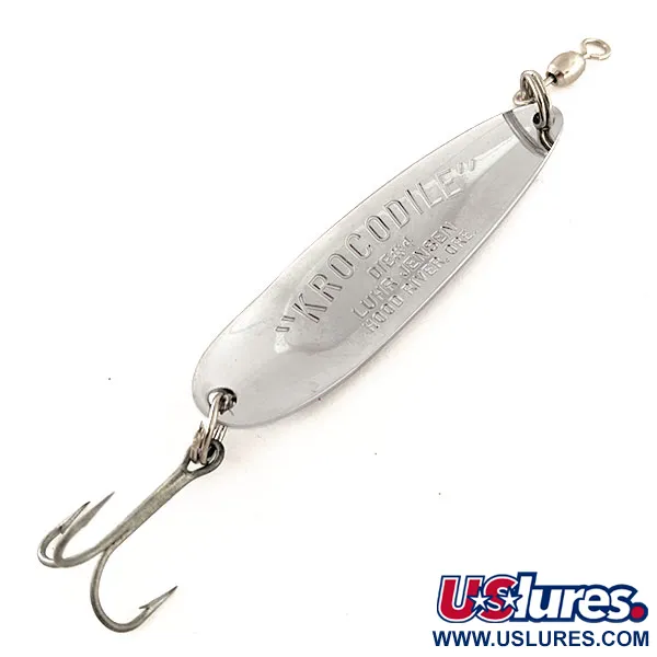 Luhr Jensen Krocodile DIE #4, нікель/синій, 14 г, блесна коливалка (колебалка) #11969