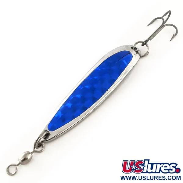 Luhr Jensen Krocodile DIE #4, нікель/синій, 14 г, блесна коливалка (колебалка) #11969