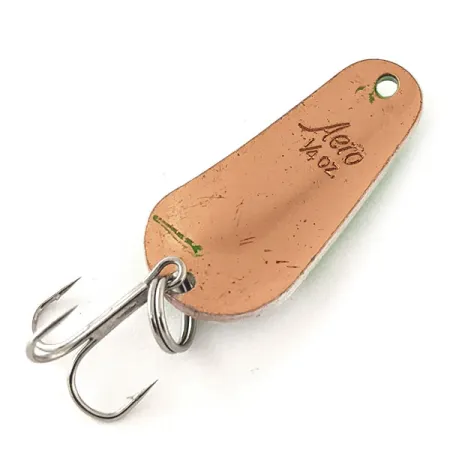 Aeroplane Spinner Aero UV (світиться в ультрафіолеті), зелений/білий/мідь, 7 г, блесна коливалка (колебалка) #12054