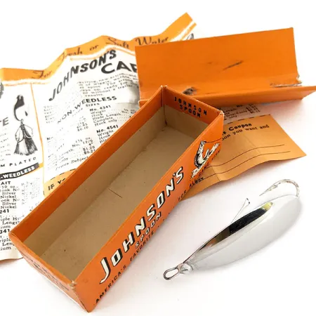 Незачіпляйка Johnson Silver Minnow, срібло/покриття шаром справжнього серебра, 12 г, блесна коливалка (колебалка) #12059