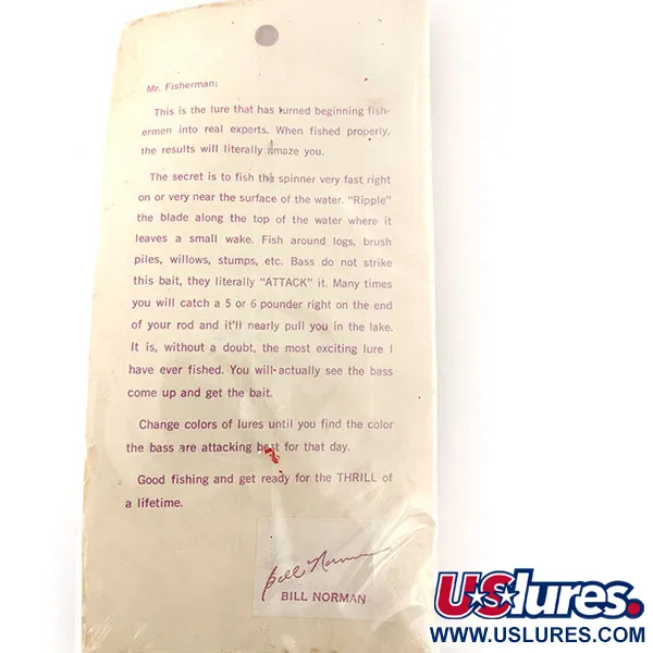  Bill Norman Red Man Spinner bait, нікель/шартрез, 11 г, блешня оберталка (вертушка) #12105