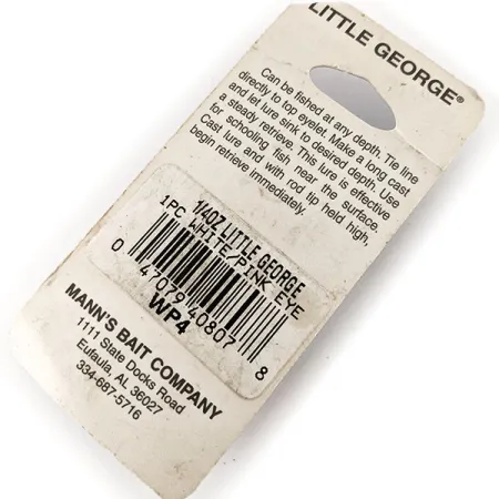 Mann's Bait  Little George, білий/карбований нікель, 12 г, блесна коливалка (колебалка) #12184