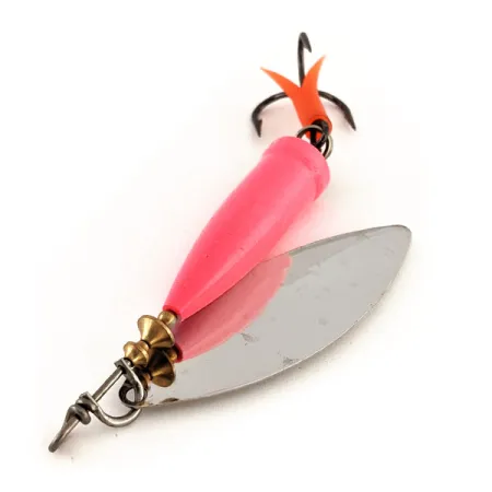 Blue Fox Super Vibrax Salmon UV (світиться в ультрафіолеті), Хром/рожевий, 33 г, блешня оберталка (вертушка) #12161