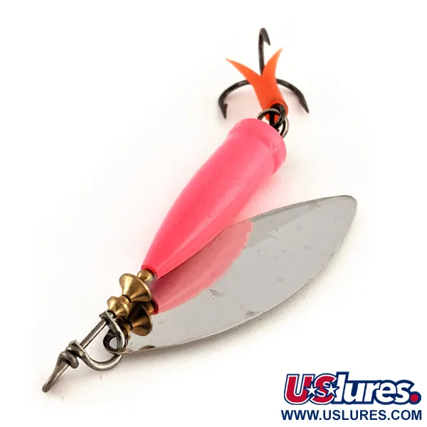  Blue Fox Super Vibrax Salmon UV (світиться в ультрафіолеті), Хром/рожевий, 33 г, блешня оберталка (вертушка) #12161