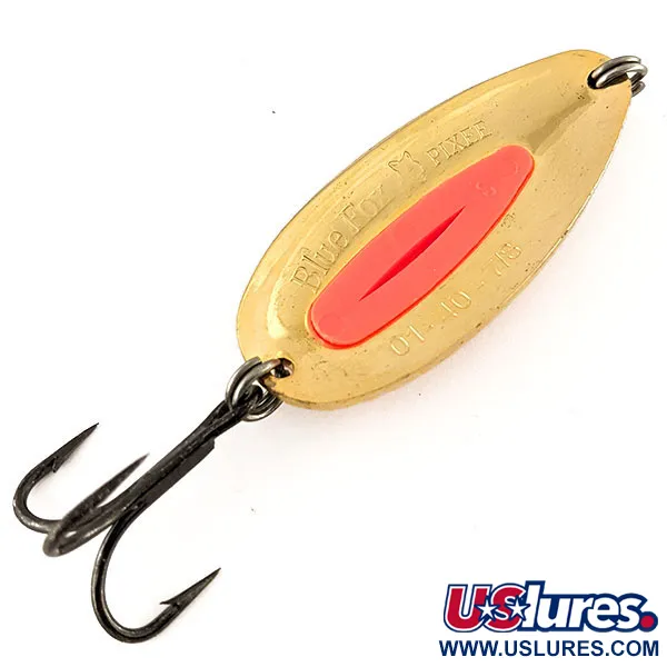  Blue Fox Pixee UV (світиться в ультрафіолеті), золото/рожевий, 24 г, блесна коливалка (колебалка) #12185