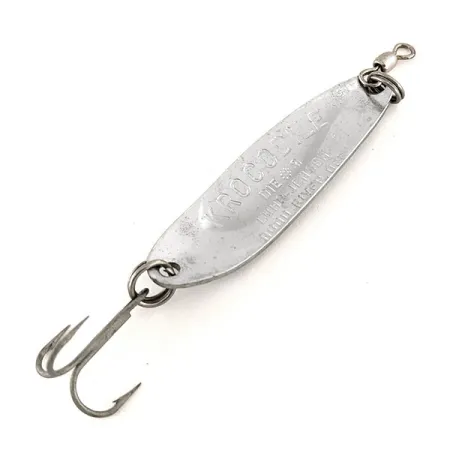 Luhr Jensen Krocodile DIE #3, карбований нікель/синій, 10 г, блесна коливалка (колебалка) #12253