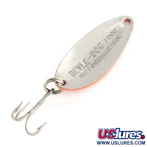 Eppinger Dardevle Devle-Dog 7900 UV (світиться в ультрафіолеті), червоний/нікель, 7 г, блесна коливалка (колебалка) #12262