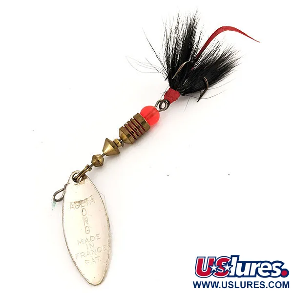  Mepps Aglia Long 1 Dressed (з хвосту білки), срібло, 4,5 г, блешня оберталка (вертушка) #12313