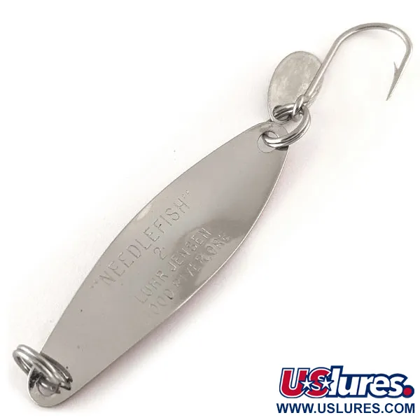 Luhr Jensen Needlefish 2 UV (світиться в ультрафіолеті), Хром/райдужна форель, 3 г, блесна коливалка (колебалка) #12323