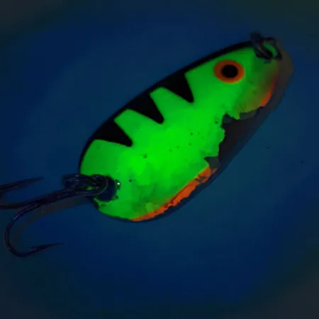 Len Thompson #8 UV (світиться в ультрафіолеті), Fire Tiger, 7 г, блесна коливалка (колебалка) #12339