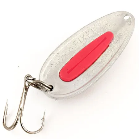 Nebco Pixee UV (світиться в ультрафіолеті), карбований нікель/малиновий, 24 г, блесна коливалка (колебалка) #12362