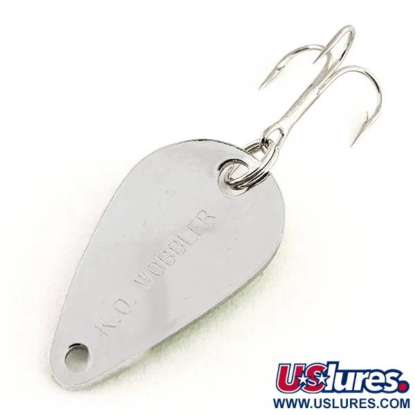 Acme K.O. Wobbler UV (світиться в ультрафіолеті), нікель/зелений, 3,5 г, блесна коливалка (колебалка) #12369