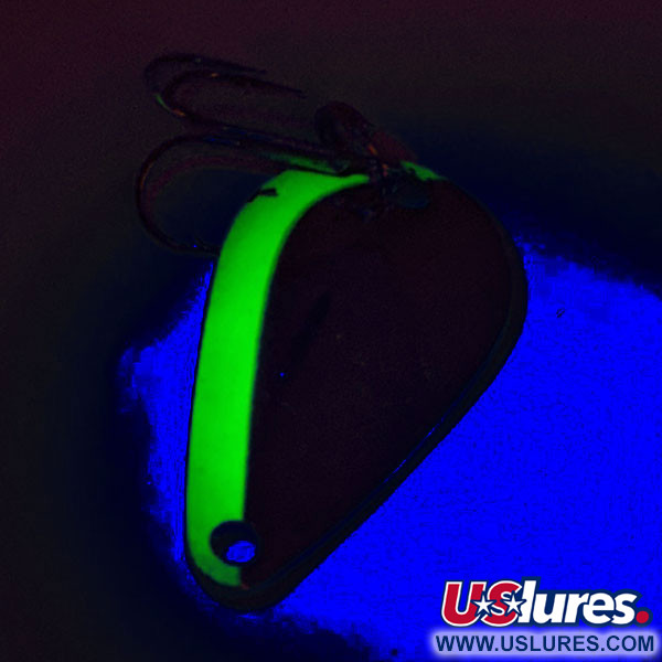 Acme K.O. Wobbler UV (світиться в ультрафіолеті), нікель/зелений, 3,5 г, блесна коливалка (колебалка) #12369
