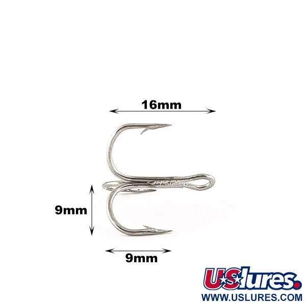 Трійник Mustad #6 35657, Хром, до рибалки #12721