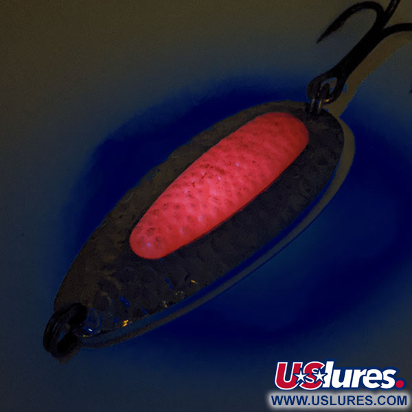  Blue Fox Pixee UV (світиться в ультрафіолеті), карбований нікель/рожевий, 24 г, блесна коливалка (колебалка) #12406