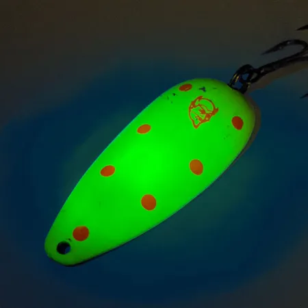 Eppinger Dardevle Dardevlet UV (світиться в ультрафіолеті), Шартрез/рожевий/нікель, 21 г, блесна коливалка (колебалка) #12410