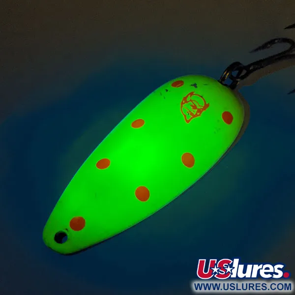 Eppinger Dardevle Dardevlet UV (світиться в ультрафіолеті), Шартрез/рожевий/нікель, 21 г, блесна коливалка (колебалка) #12410