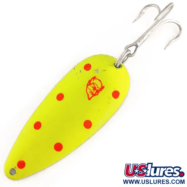 Eppinger Dardevle Dardevlet UV (світиться в ультрафіолеті), Шартрез/рожевий/нікель, 21 г, блесна коливалка (колебалка) #12410