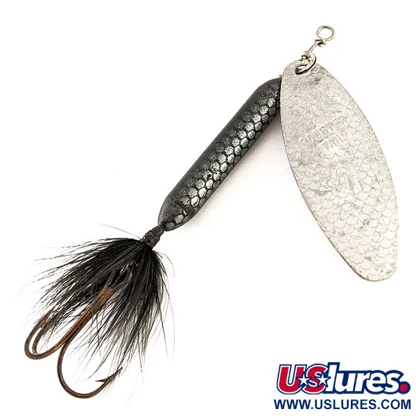 Yakima Bait Worden’s Original Rooster Tail 6, срібло/чорний, 15 г, блешня оберталка (вертушка) #12417