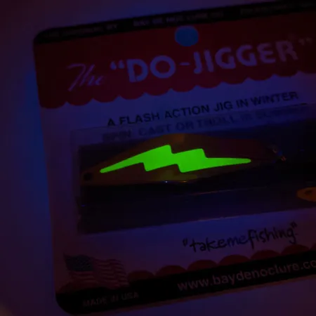 Bay de Noc Do-Jigger #3 UV, нікель/жовтий UV, 9 г, блесна коливалка (колебалка) #20264