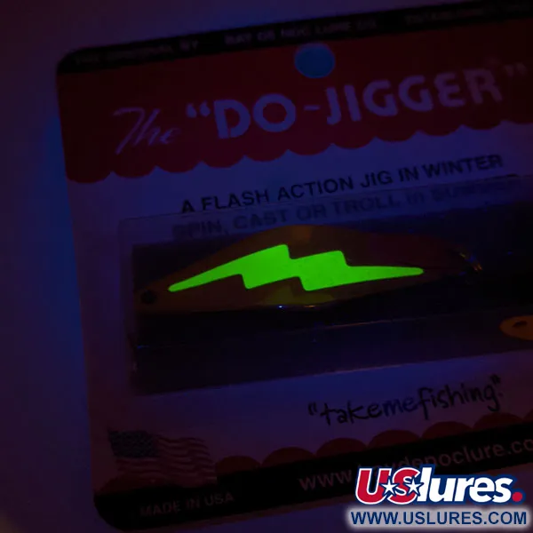  Bay de Noc Do-Jigger #3 UV, нікель/жовтий UV, 9 г, блесна коливалка (колебалка) #20264