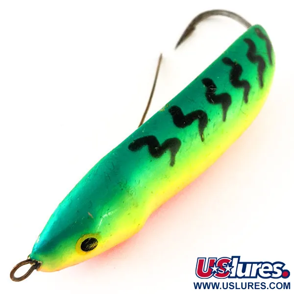 Незачіпляйка Rapala Minnow Spoon UV (світиться в ультрафіолеті), Fire Tiger, 15 г, блесна коливалка (колебалка) #12463